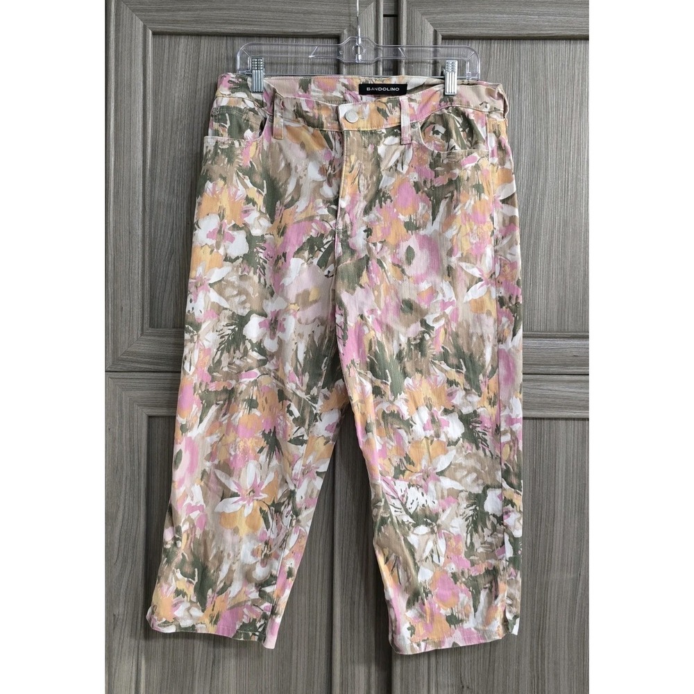 Bandolino Mandie Capri Jeans Womens Sz 12 AVG Floral